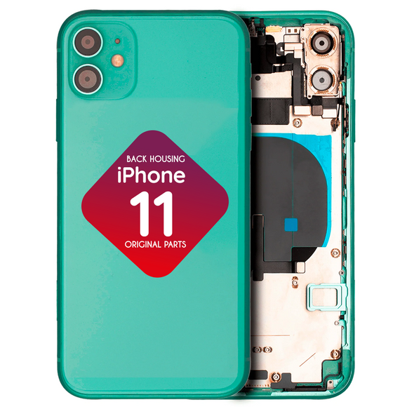 iPhone 11 Back Housing + Small Parts Installed (Green)