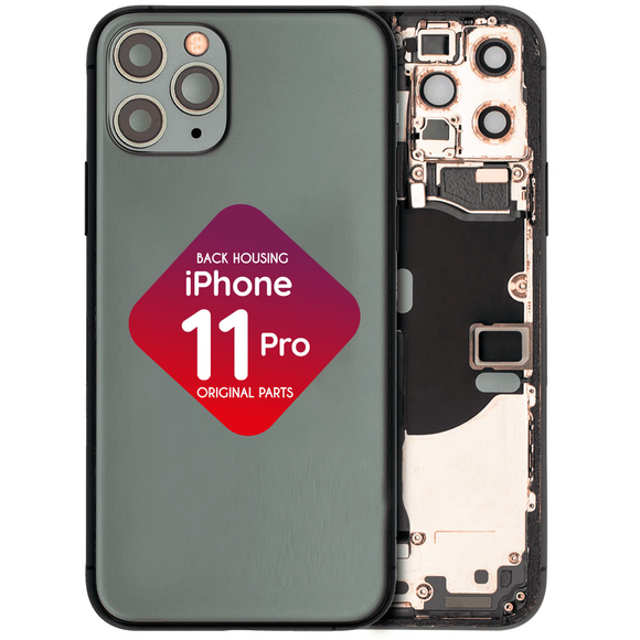 iPhone 11 Pro Back Housing + Small Parts Installed (Gray)