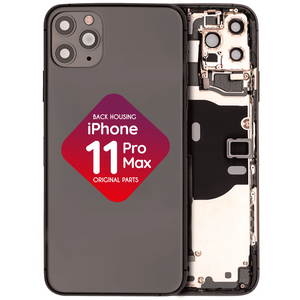iPhone 11 Pro Max Back Housing + Small Parts Installed (Gray)