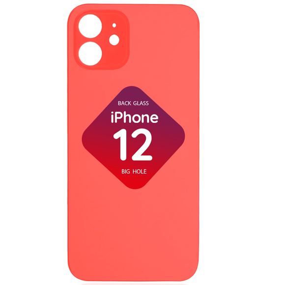 iPhone 12 Back Glass (Big Hole) (Red)