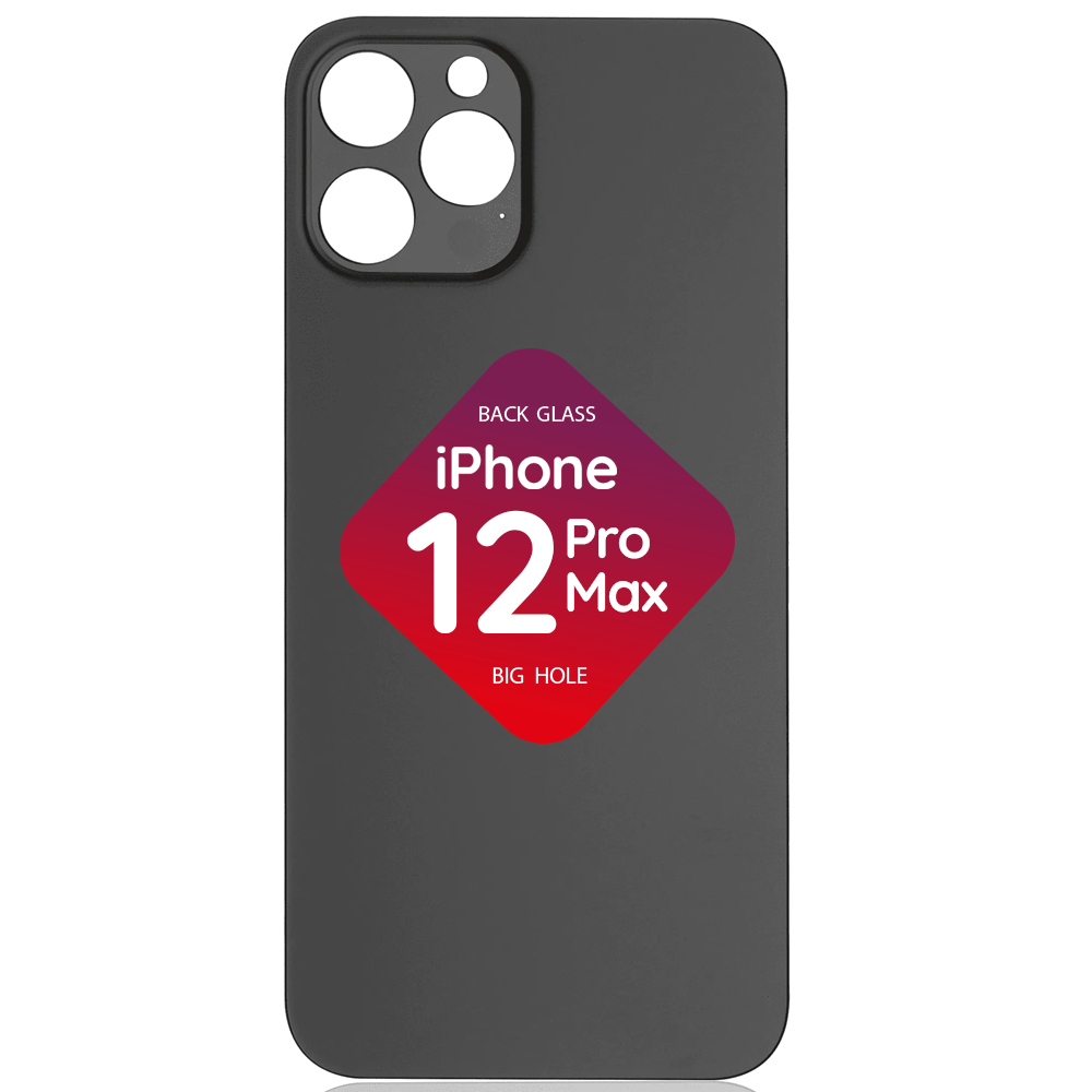 iPhone 12 Pro Max Back Glass (Big Hole) (Graphite) – CELL RESCUE iPhone 12 Pro Max Back Glass (Big Hole) (Graphite) – CELL RESCUE