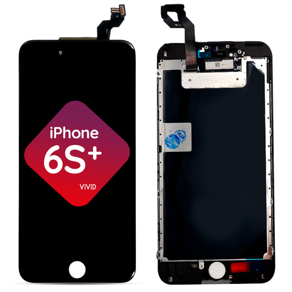iPhone 6S Plus LCD Vivid ( Black ) + Backplate Installed