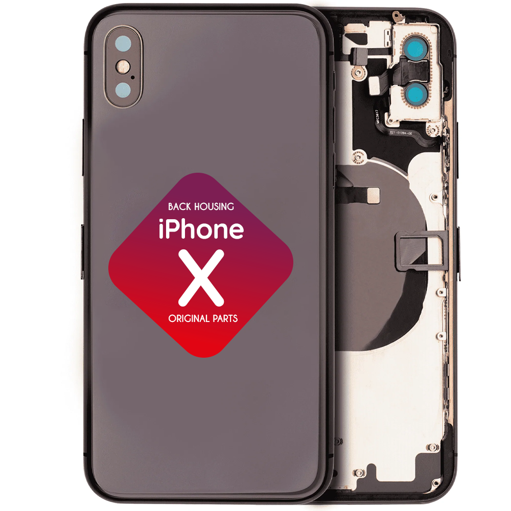 iPhone X Back Housing + Small Parts Installed (Gray) – CELL RESCUE