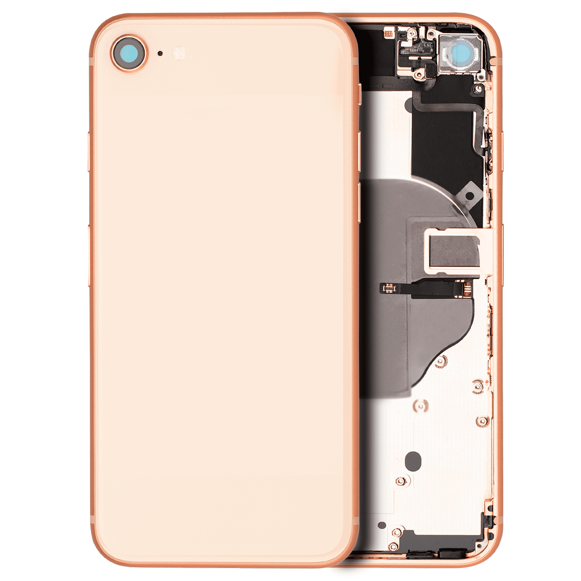 iPhone 8 Back Housing + Small Parts Installed (Gold) – CELL RESCUE iPhone 8 Back Housing + Small Parts Installed (Gold) – CELL RESCUE