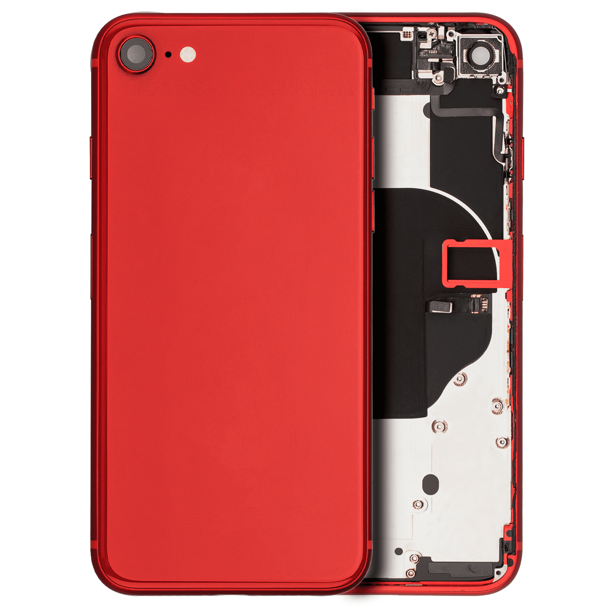 iPhone 8 Back Housing + Small Parts Installed (Red) – CELL RESCUE
