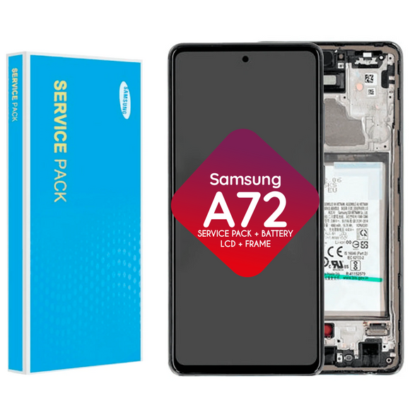 Samsung Galaxy A72 LCD + Frame + Battery ( Service Pack )