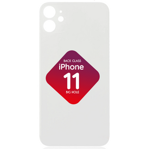 iPhone 11 Back Glass (Big Hole) (White)