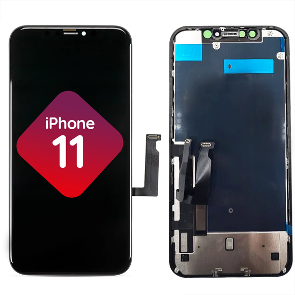 iPhone 11 LCD CRC Platinum + Backplate Installed