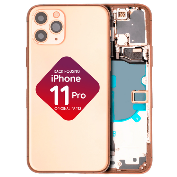 iPhone 11 Pro Back Housing + Small Parts Installed (Gold)
