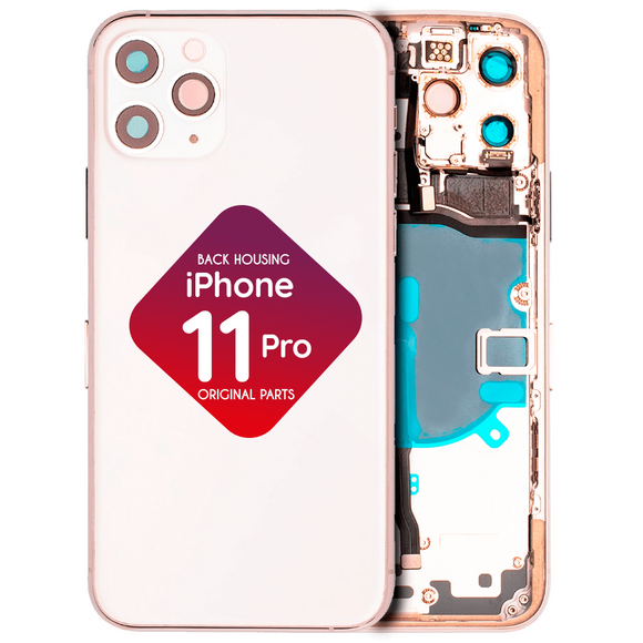 iPhone 11 Pro Back Housing + Small Parts Installed (Silver)