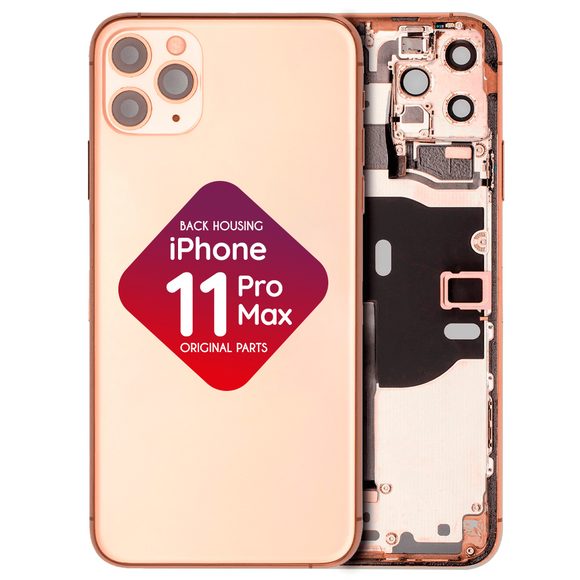 iPhone 11 Pro Max Back Housing + Small Parts Installed (Gold)