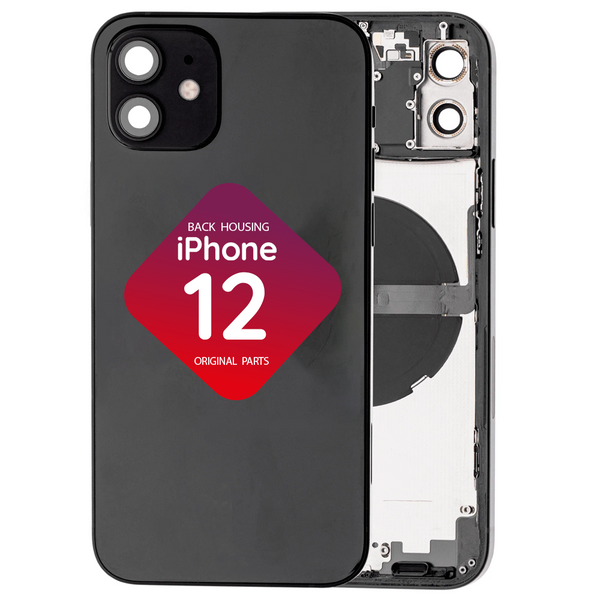iPhone 12 Back Housing + Small Parts Installed (Black) – CELL