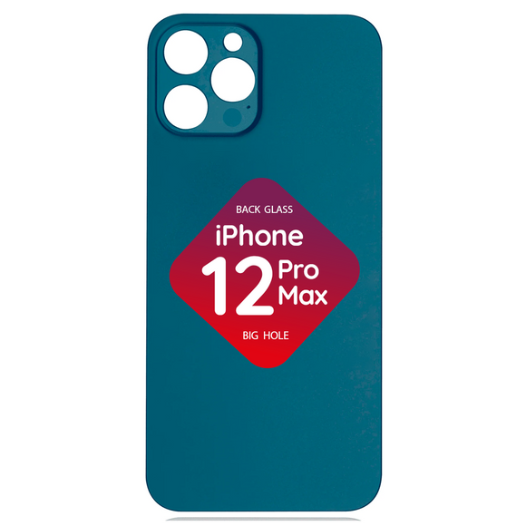 iPhone 12 Pro Max Back Glass (Big Hole) (Pacific Blue)