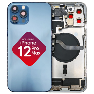 iPhone 12 Pro Max Back Housing + Small Parts Installed (Blue)