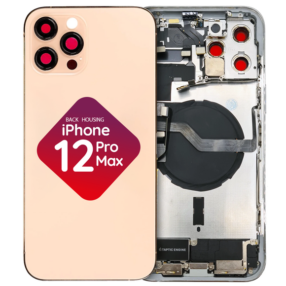 iPhone 12 Pro Max Back Housing + Small Parts Installed (Gold)