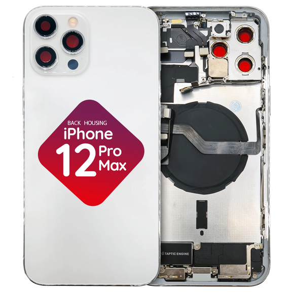 iPhone 12 Pro Max Back Housing + Small Parts Installed ( Silver )