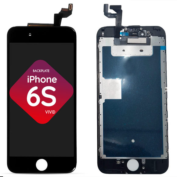 iPhone 6S LCD Vivid (Black) + Backplate Installed