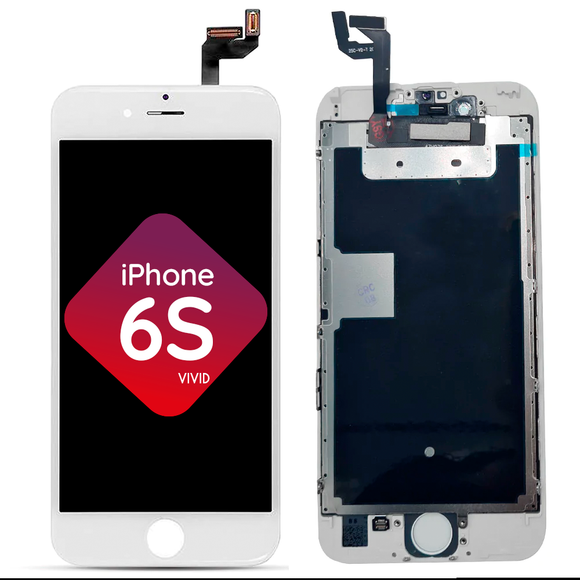iPhone 6S LCD Vivid (White) + Backplate Installed