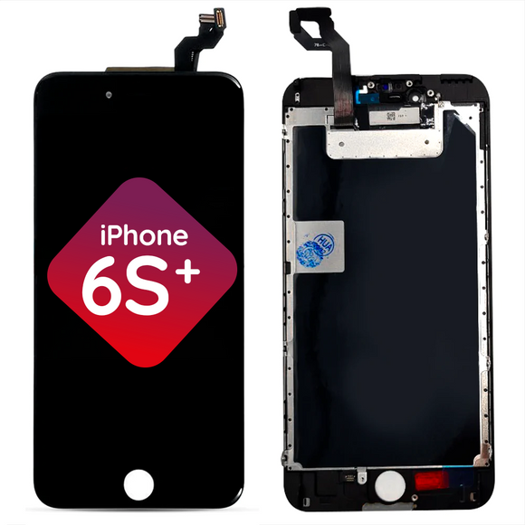 iPhone 6S Plus LCD + Backplate Installed / High Brightness ( Black )