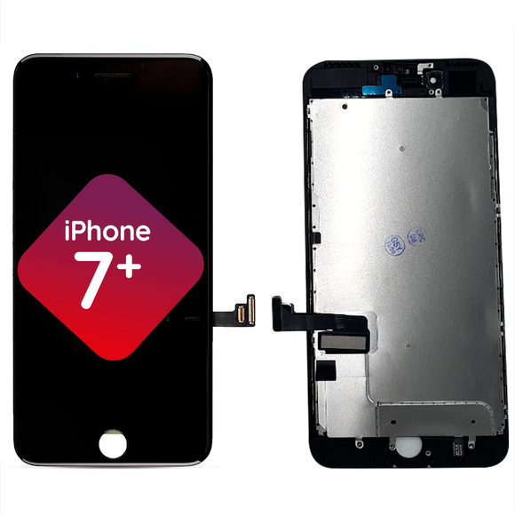 iPhone 7 Plus LCD + Backplate Installed / High Brightness ( Black )