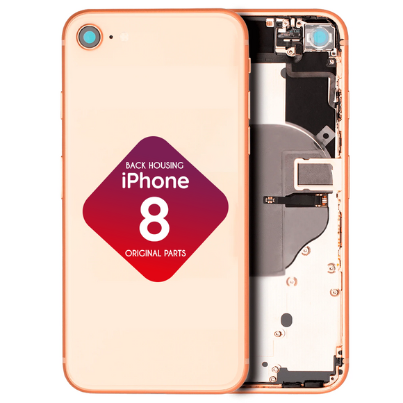 iPhone 8 Back Housing + Small Parts Installed (Gold) – CELL RESCUE iPhone 8 Back Housing + Small Parts Installed (Gold) – CELL RESCUE