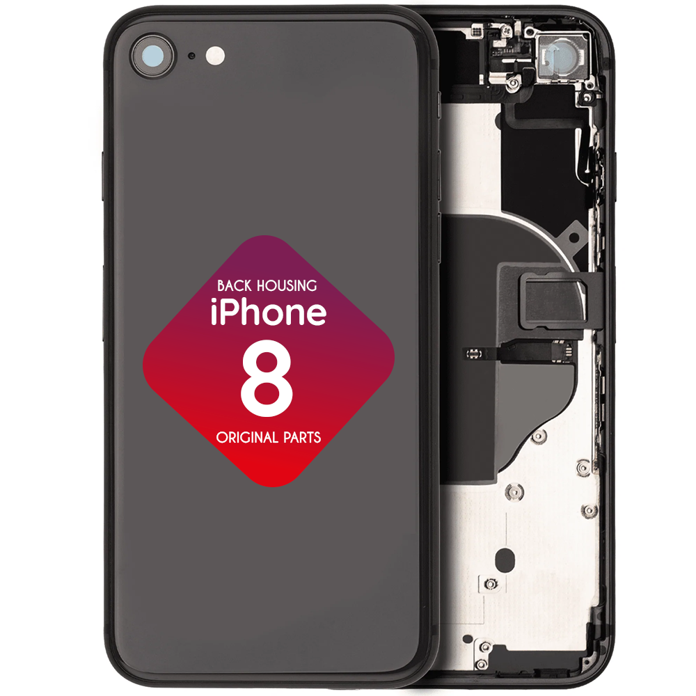 iPhone 8 Back Housing + Small Parts Installed (Gray) – CELL