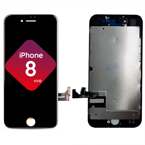 iPhone 8 LCD Vivid ( Black )+ Backplate Installed