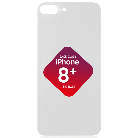 iPhone 8 Plus Back Glass (Big Hole) (Silver)