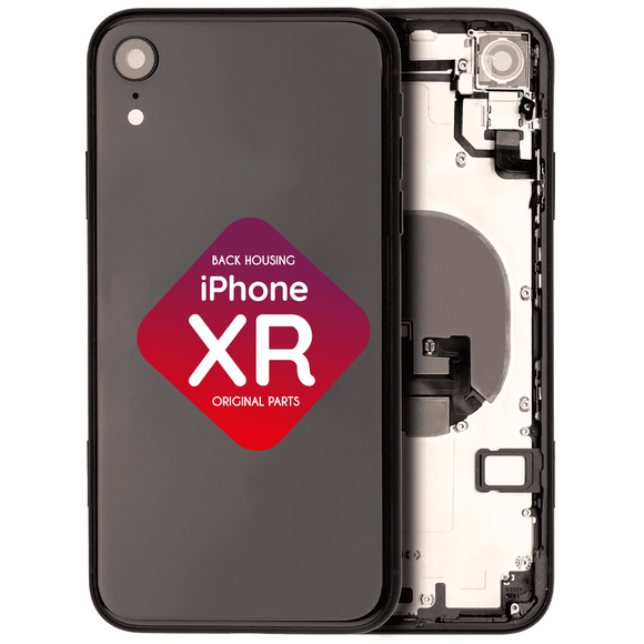 iPhone XR Back Housing + Small Parts Installed (Black)
