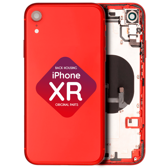 iPhone XR Back Housing + Small Parts Installed (Red)