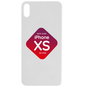 iPhone XS Back Glass (Big Hole) (Silver)