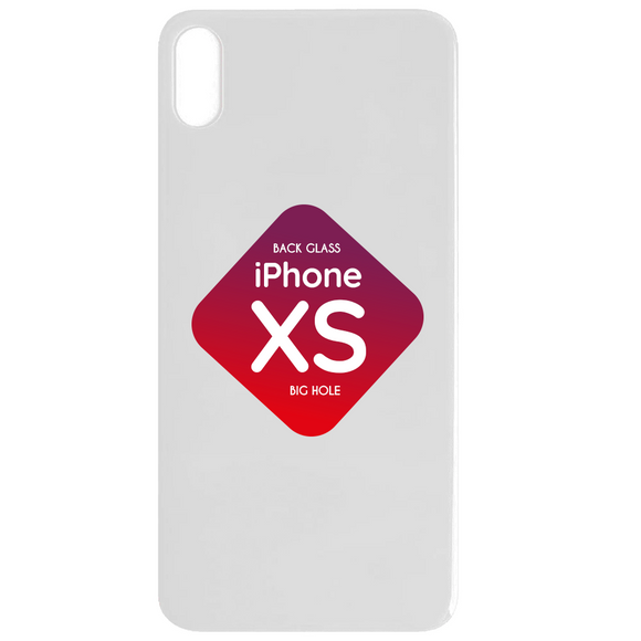 iPhone XS Back Glass (Big Hole) (Silver)
