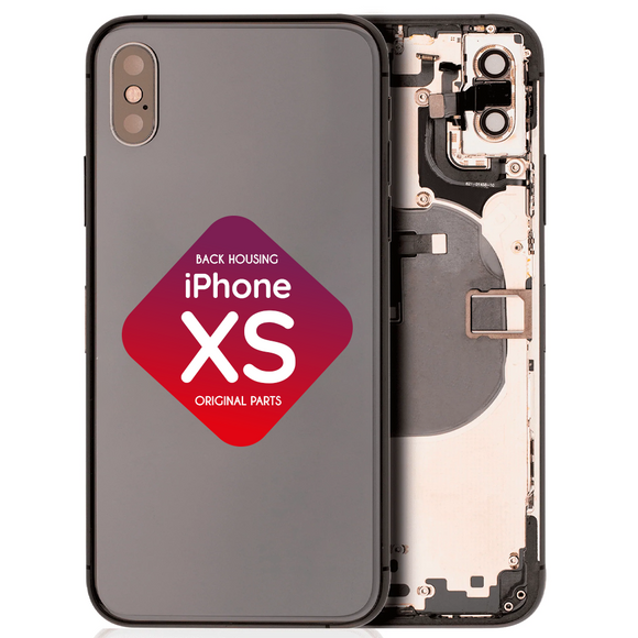 iPhone XS Back Housing + Small Parts Installed (Gray)