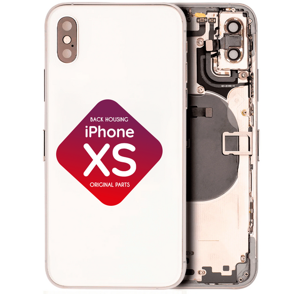 iPhone XS Back Housing + Small Parts Installed (Silver)