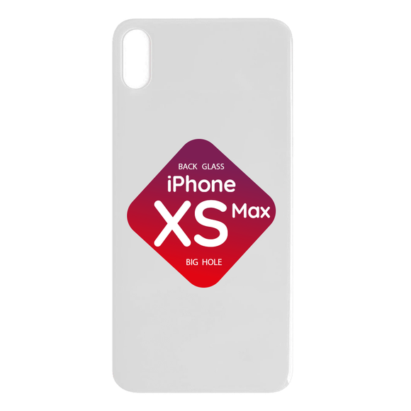 iPhone XS Max Back Glass (Big Hole) (Silver)