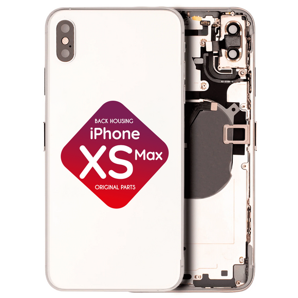 iPhone XS Max Back Housing + Small Parts Installed (Silver)